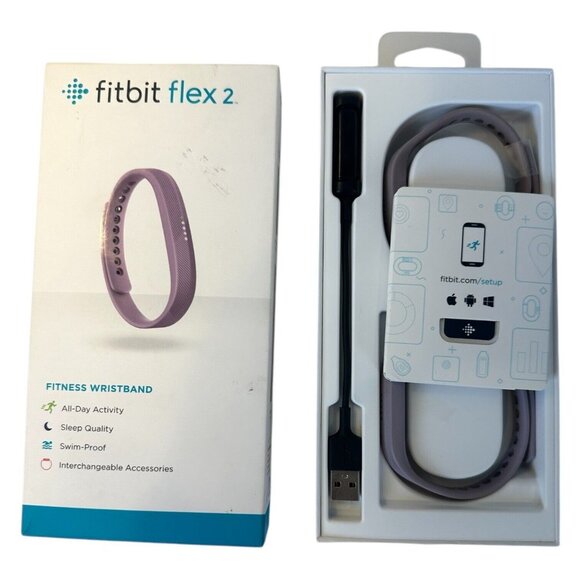 Fitbit Flex 2 Bluetooth Health Activity Sleep Tracker Sports S&L Band IN BOX US - Picture 10 of 16